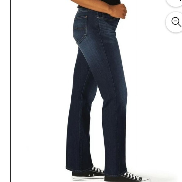 Lee Midrise regular fit straight leg jeans 24m 24 med denim pants new nwt 2x 3x - Picture 2 of 7